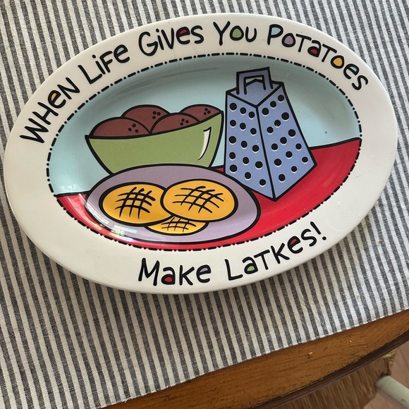 VINTAGE Our Name is Mud Lorrie Veasey Latke Serving Plate - Picture 1 of 3